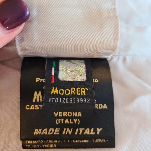 Moorer White Short Sleeve Hooded Jacket - Picture 11 of 12